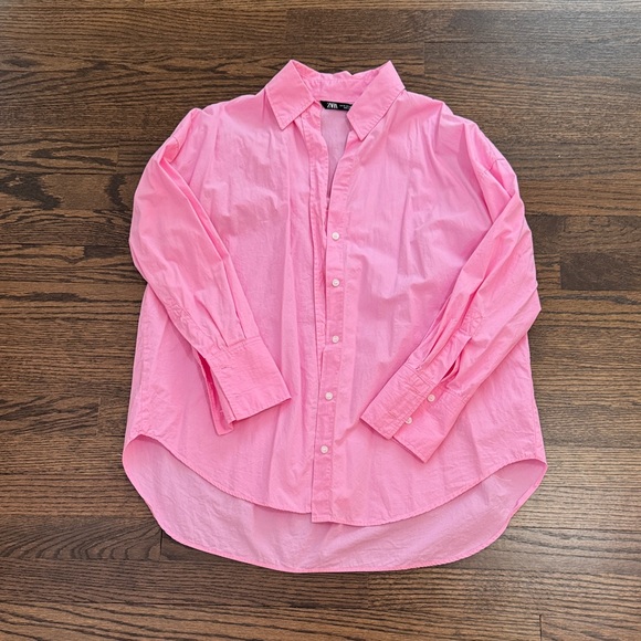 Zara Pink Button Down Shirt - Picture 1 of 1
